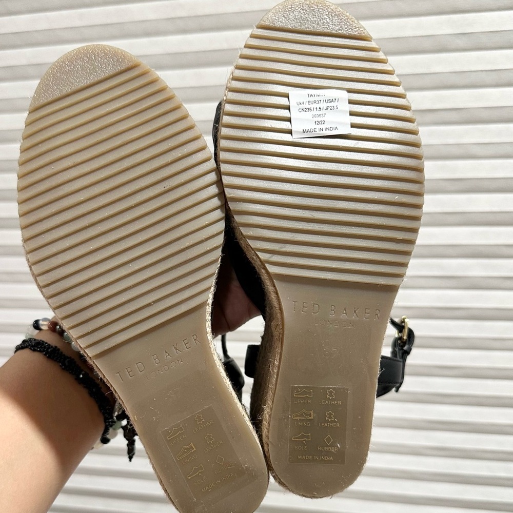 🌸TED BAKER🌸 Taymin Knotted Espadrille Wedge Sandal Size: 37 - Picture 12 of 12